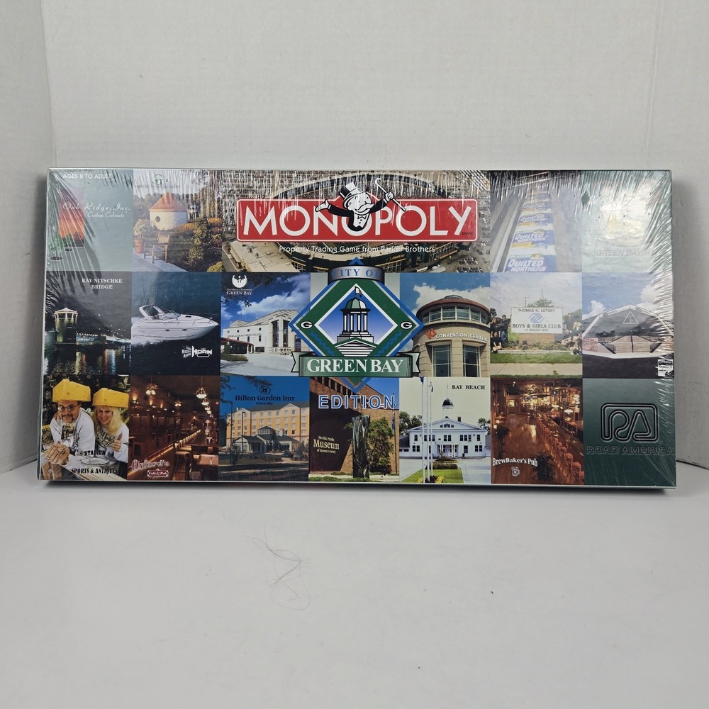 Vintage 2000 Monopoly City of Greenbay Edition USA Parker Bros NEW SEALED MINT